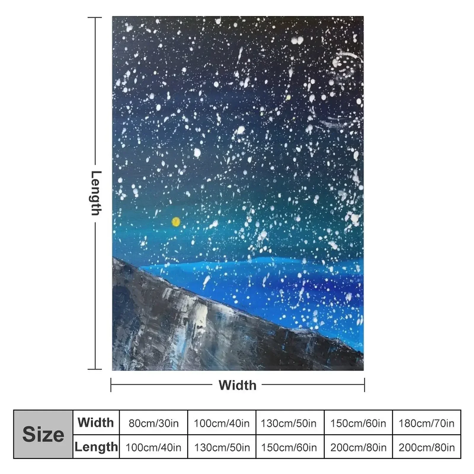 New Moon Rising as an orange dot in the Great Sand Dunes National Park, USA travel Throw Blanket