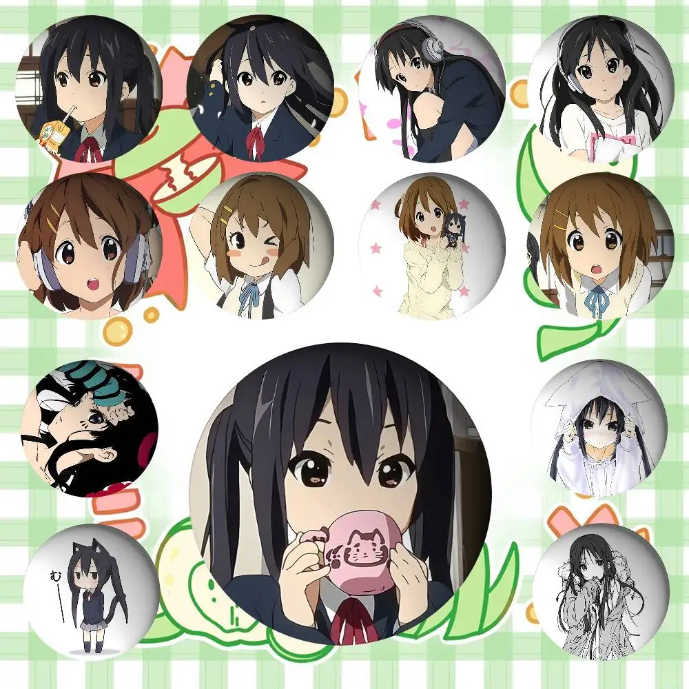 Anime K-ON Badges Tinplate Soft Button Pin Brooch Metal Badge Custom Jewelry Accessories Hat Bag Lapel