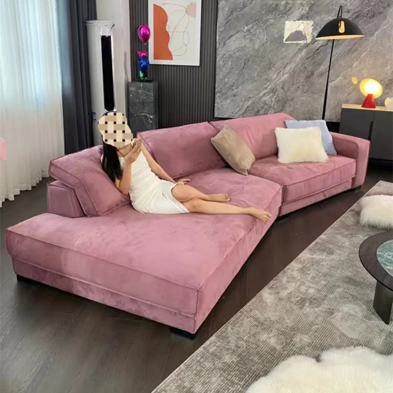 

Итальянский матовый диван из технологичной ткани, Budapest, для гостиной, с неровными углами, современный минималистичный, изогнутый, моющийся