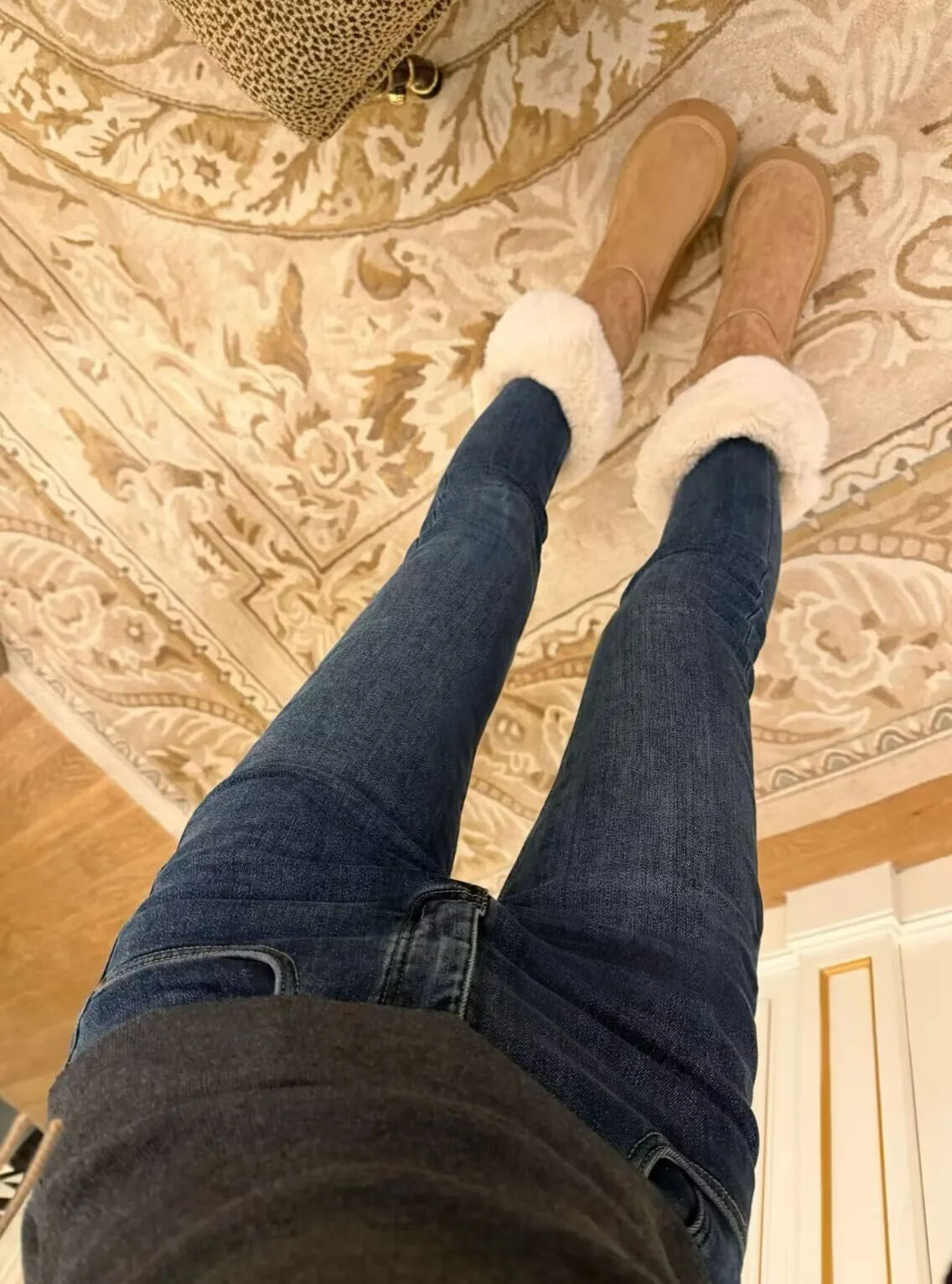 

High Waist Fce Lined Slim Fit Jeans Women's Korean Sle Lengthening Legs Effect Versatile Practical Slimming High Waist J...