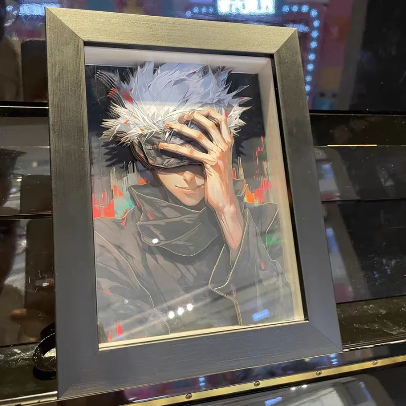 Hot Japanese Anime Jujutsu Kaisen Three-Dimensional Painting Around Gojo Satoru Nuo Itadori Yuji Fushiguro Megumi Birthday Gifts