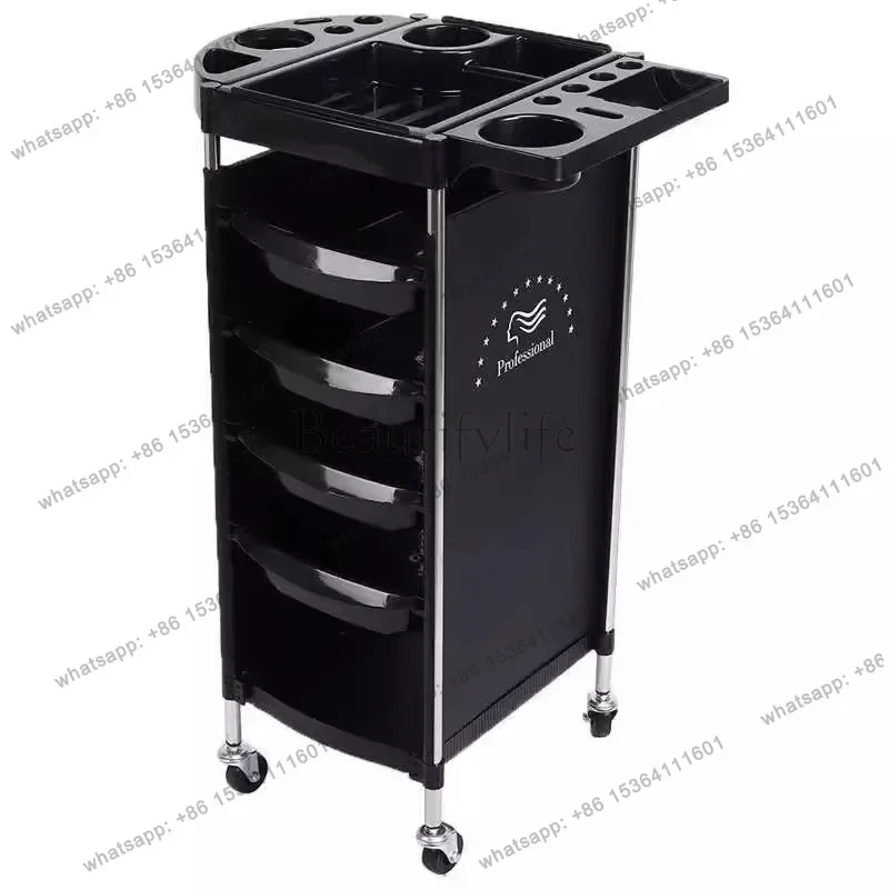 Factory Direct Sales Multilayer Beauty Salon Rolling Cart Storage Creativity Shelf Drawers Salon Trolley Hotel Salon Furniture K