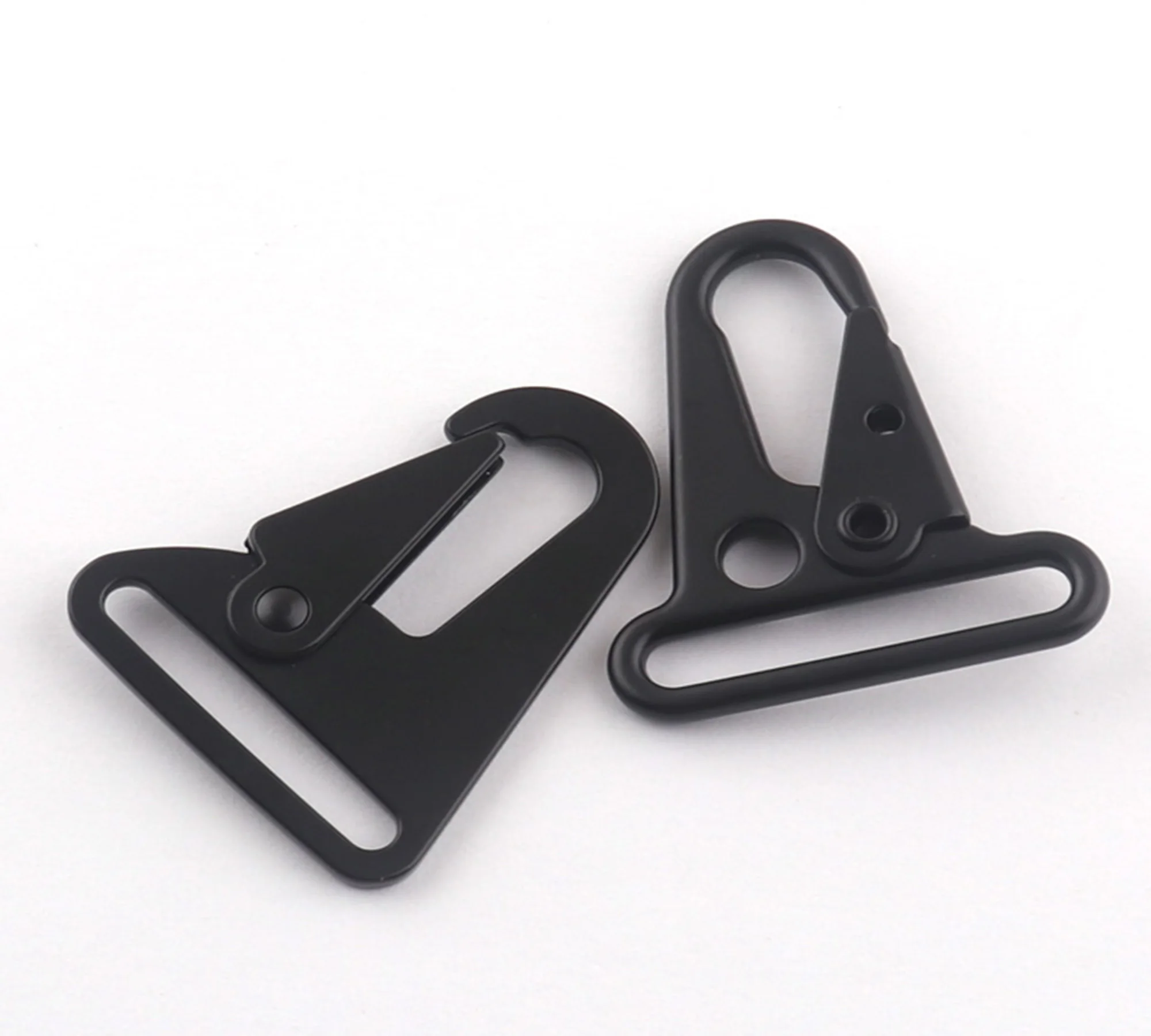 1.5'' Black HK Clips Spring Hooks,35 mm Sling Snap Hooks For Handbag Bag Key Fob Carabiner Clasps Webbing Strap Buckles Hardware