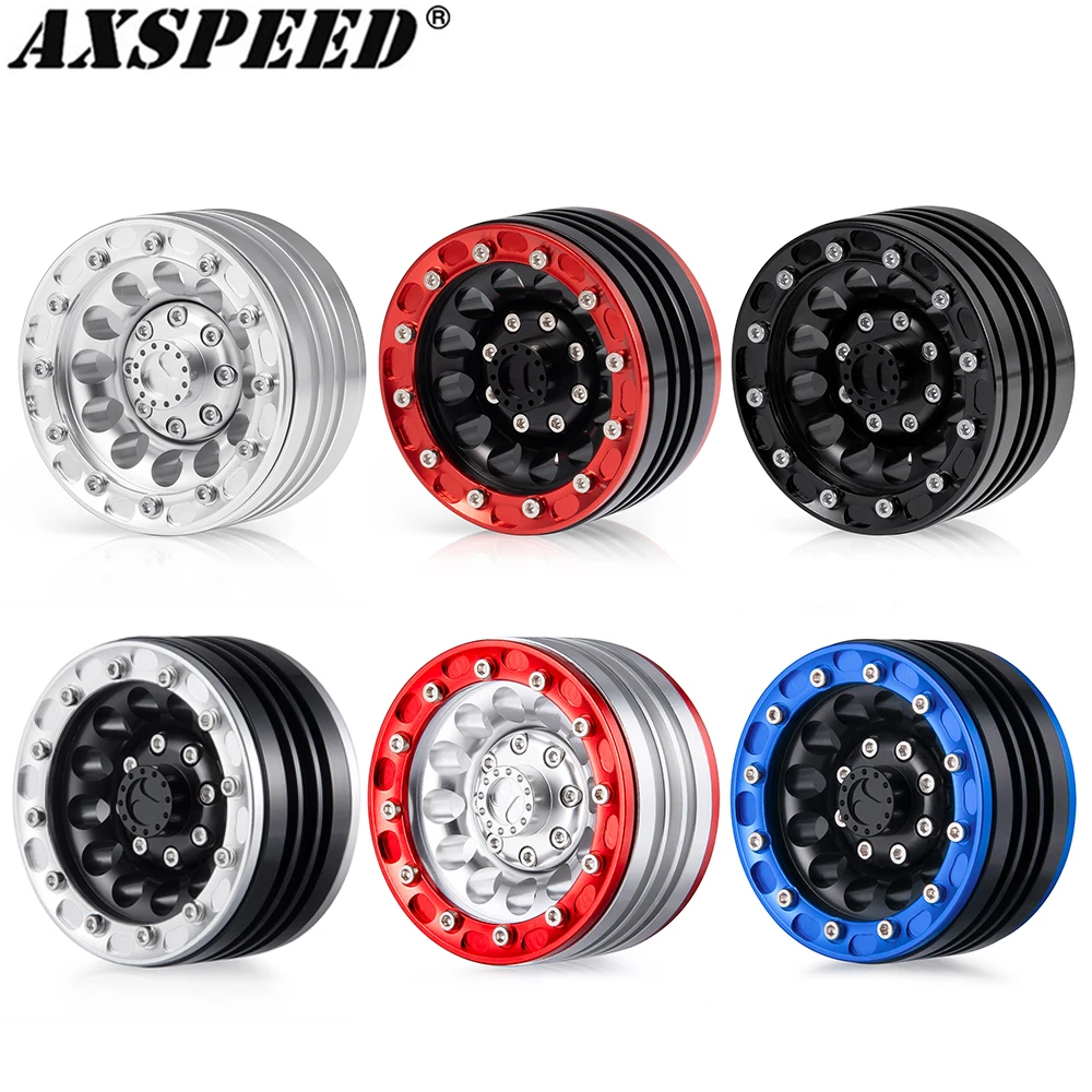 

AXSPEED 4 шт., ступицы дисков из алюминиевого сплава 1,9 дюйма с бисером для 1/10 RC гусеничного автомобиля Axial SCX10 TRX4 TRX6 TAMIYA CC01 D90 D110