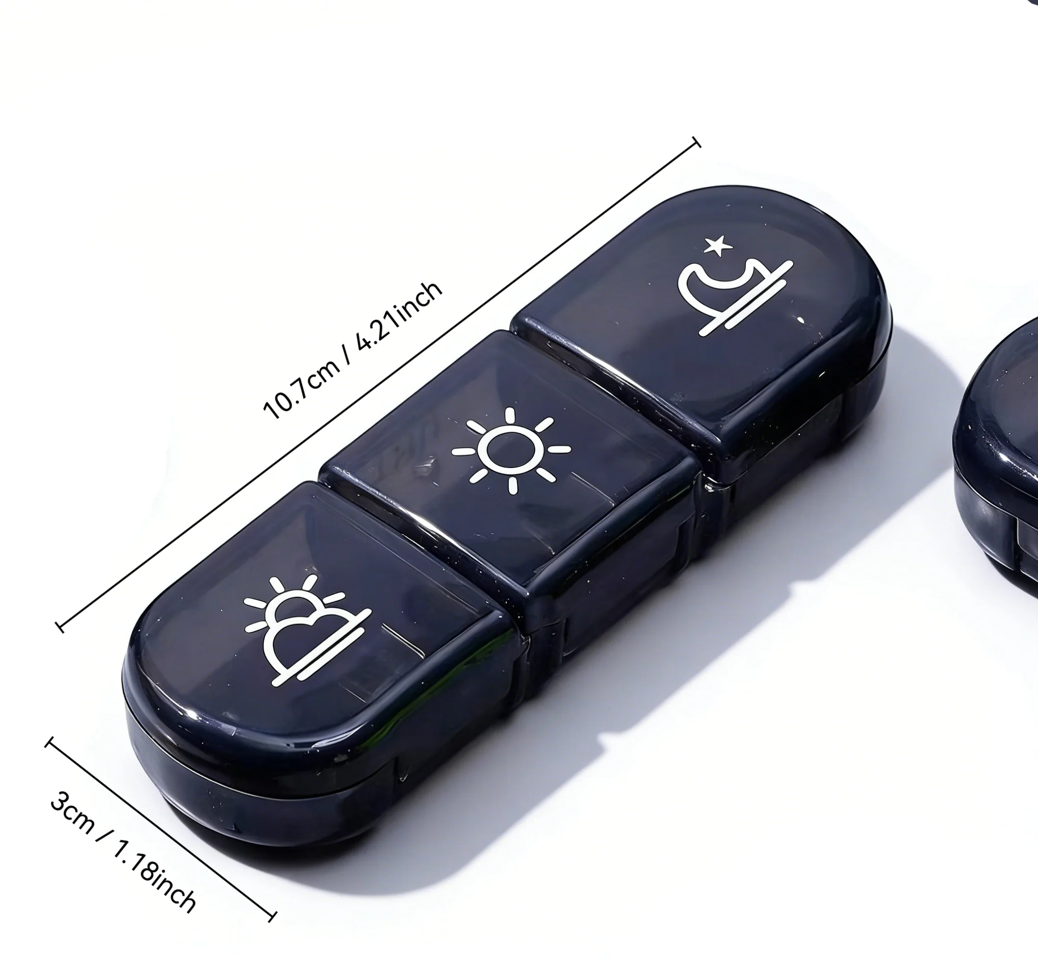 Caixa de comprimidos portátil compacta, de grande capacidade, resistente, para viagem, organizador de comprimidos para 7 dias, 3 vezes por dia, ideal 