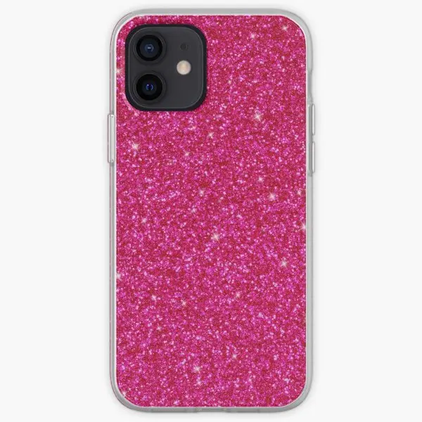 Hot Pink Glitter Speckled Pattern Ipho  Phone Case Customizable for iPhone X XS XR Max 6 6S 7 8 Plus 11 12 13 14 Pro Max Mini