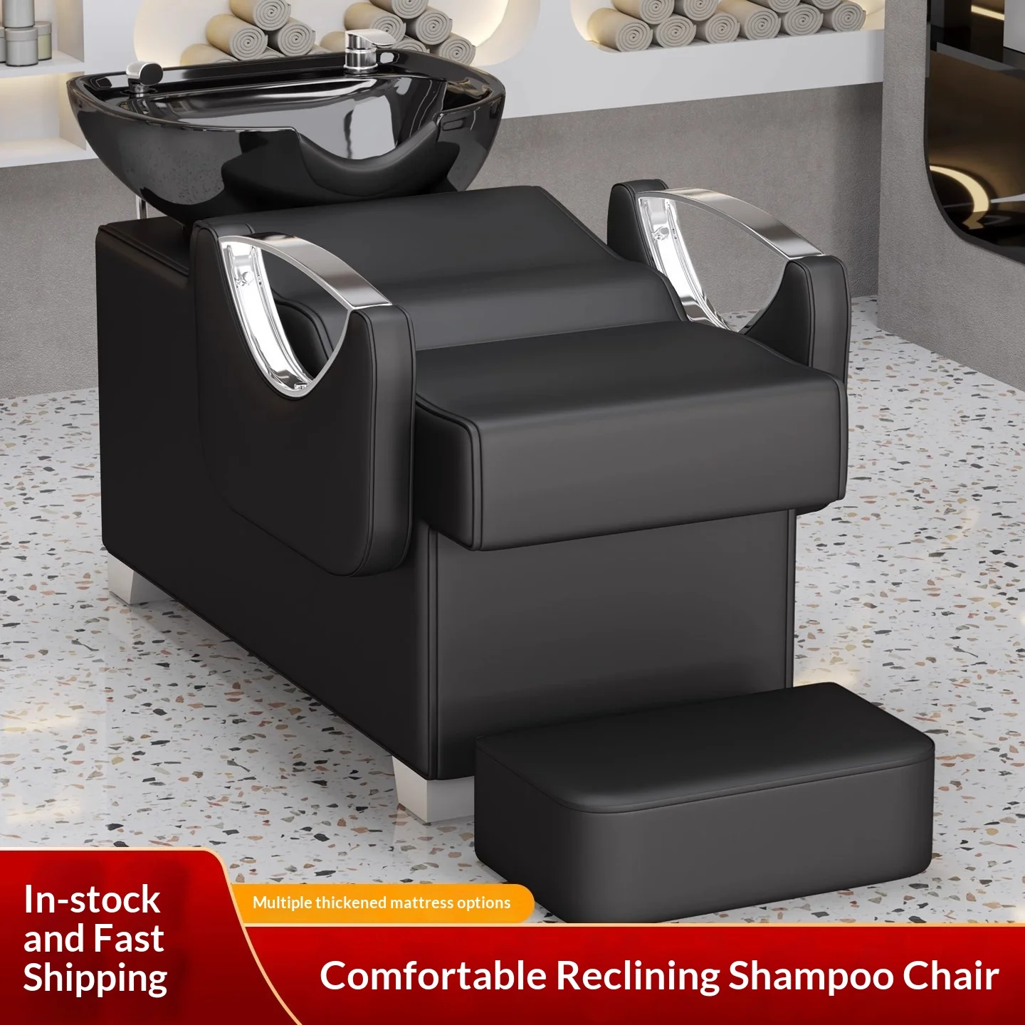 Hair Salon Shampoo Bed Light Luxury Design Ceramic Material Massage All-in-one Thai Beauty Bed for Beauty Salon