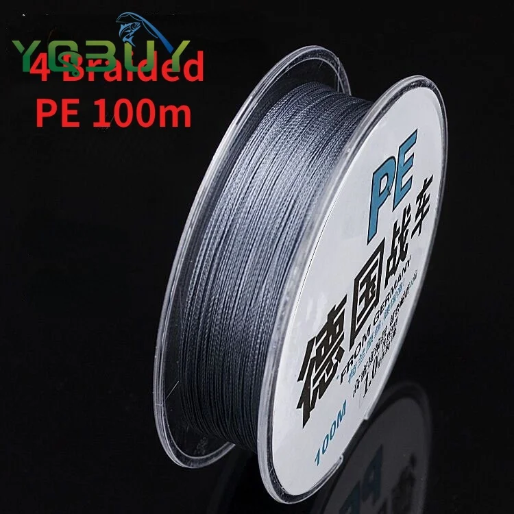 PE 4 Strands Braided Fishing Line 100M Abrasion Resistant Braided Lines High Performance Super Smooth PE Fishing Line