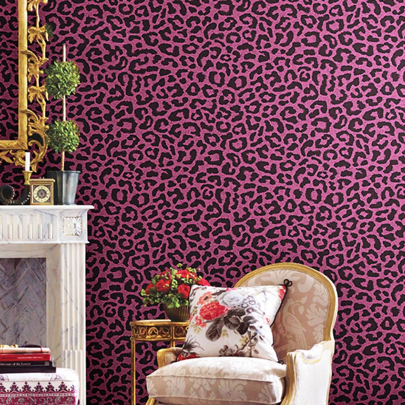 

Modern 3D Embossed Wallpaper Leopard Waterproof Restaurant Bar KTV Living Room Bedroom Store Background Wall Paper for Walls