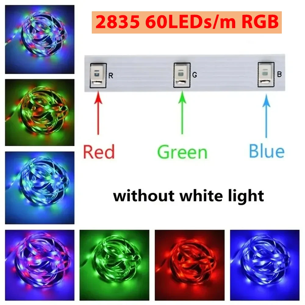 5V RGB LED Strip 5050 30LEDs/m Battery Operated Waterproof IR RF Remote Control TV Backlights 2835 60LEDs/m Flexible LED Tape