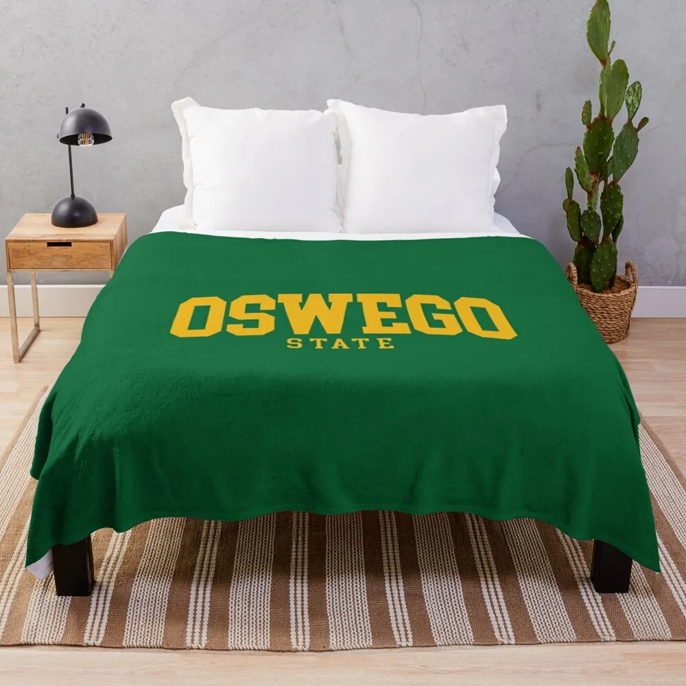 

suny oswego - College Font Throw Blanket manga Extra Large Throw Camping Picnic Blankets