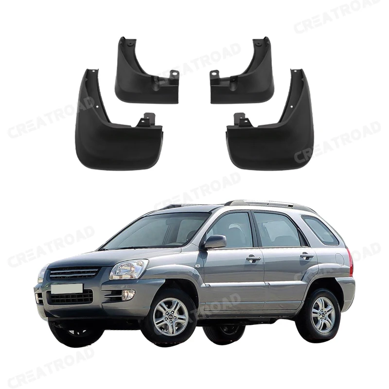 Molded Car Mud Flaps For Kia Sportage 2004 2005 2006 2007 2008 2009 2010 Mudflaps Splash Guards Mud Flap Mudguards Accessories