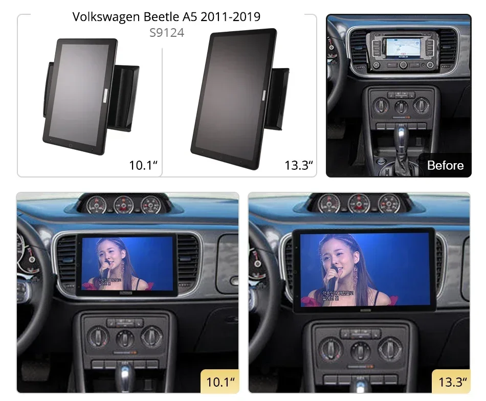 Android10.0 Ownice Car Radio Auto for Volkswagen Beetle A5 2011-2019 with 13.3'' 7862 512 No DVD Quick Charge Nano 1920*1080