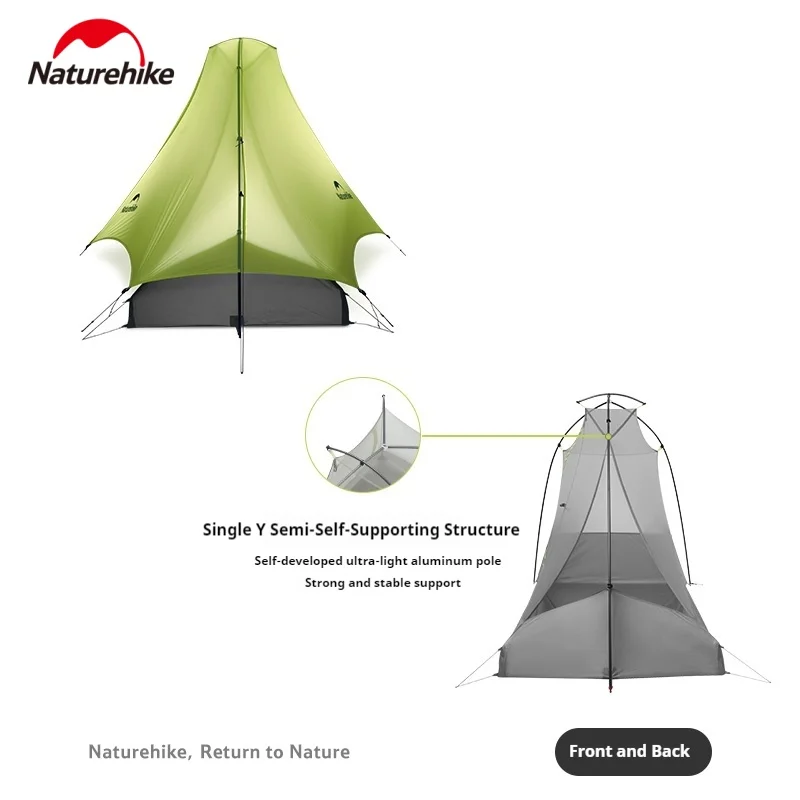 Naturehike Star Trail EXT Hiking Tent 10D Silicon Coated Ultra Light Nylon Rain Weather Resistance Level 7 Wind Resistance Self