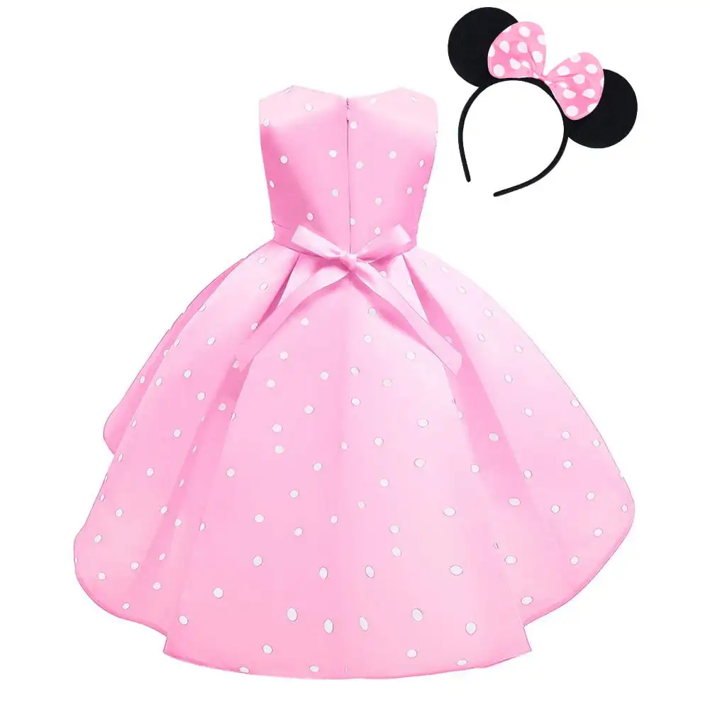 Meisje Jurken Baby Meisje Kleding Tutu Prinses Jurk + Minnie Mouse Oor Hoofdband Cosplay Halloween Verjaardagsfeest Kostuum