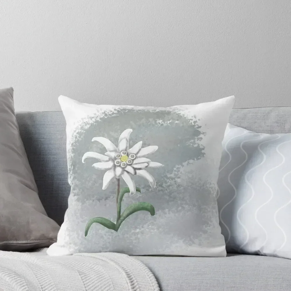 Strength and Beauty- Edelweiss Throw Pillow Christmas Throw Pillows Covers Throw Pillow Sofa Cushion pillow