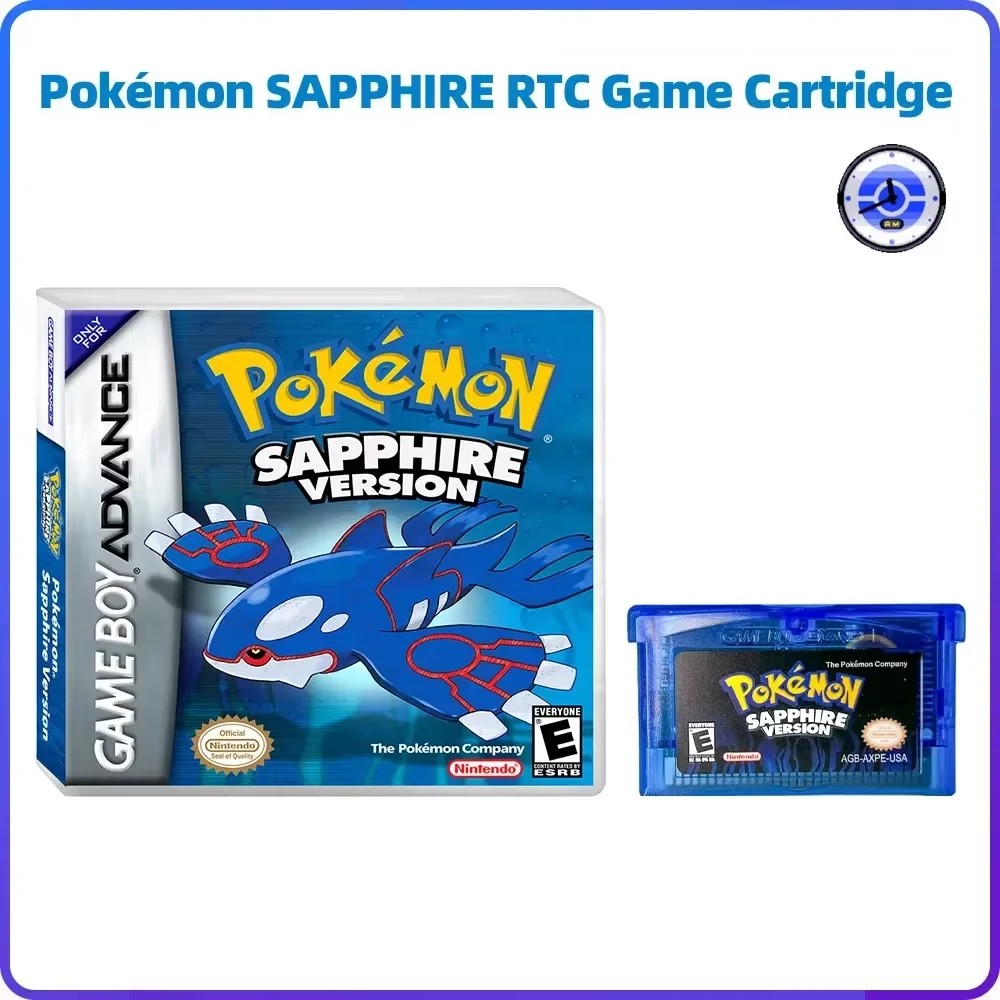 

GBA Pokemon RTc Game Cartridge Ruby Emerald Fire Red Sapphire Leaf Green Pokémon Series Games
