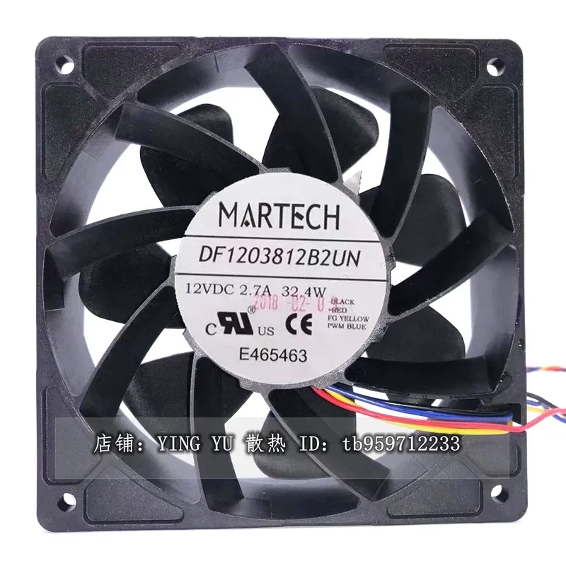 for MARTECH 12038 12CM DF1203812B2UN 12V 2.7A S7 S9 Ant Fan