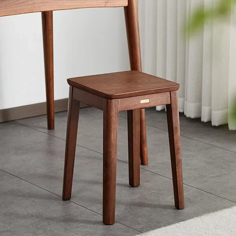 Luxury Foldable Vanity Chair – High Stool, Dining Room Seat, Dressing Table Furniture, Wooden Foldable High-End Design.