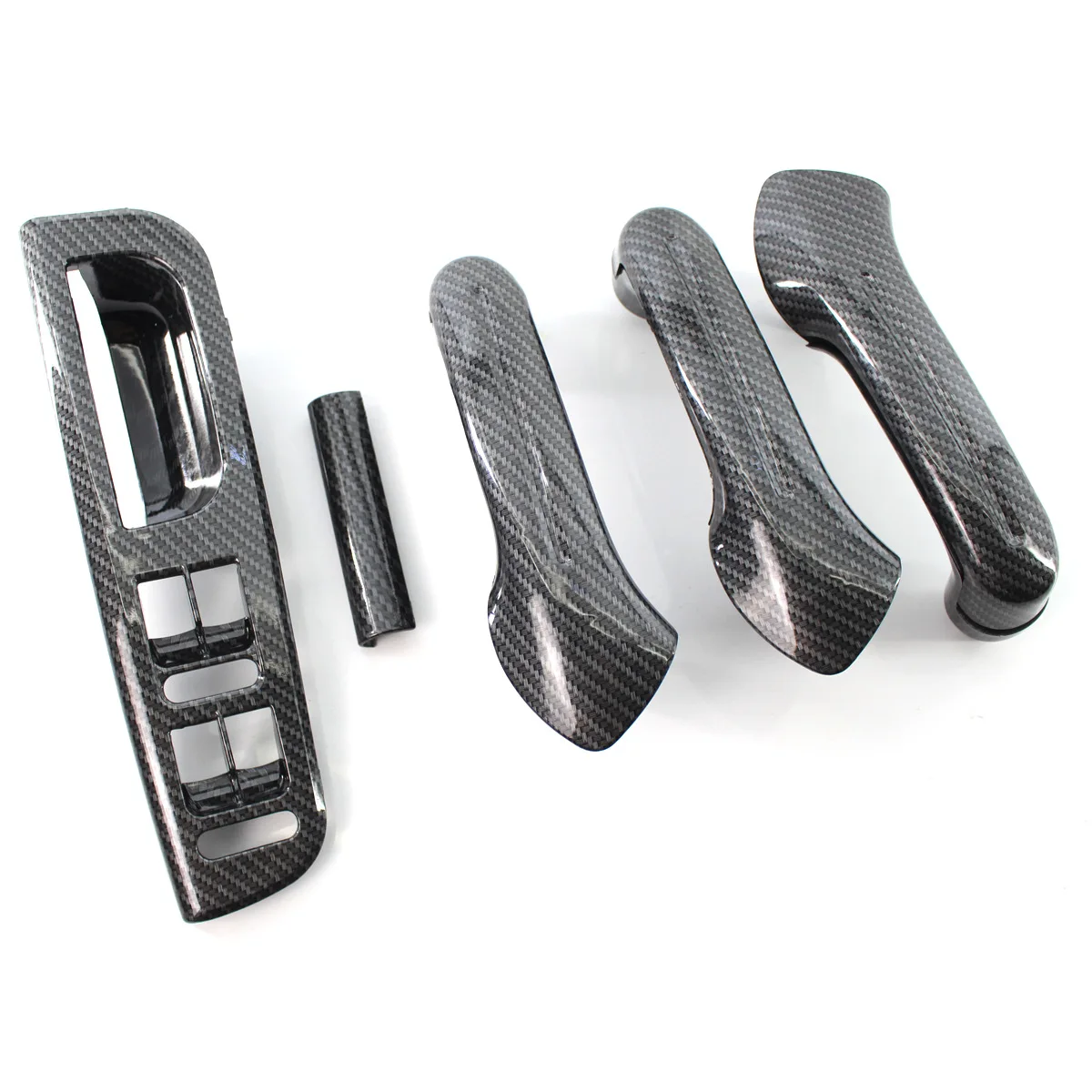 Front Rear Left Right Door Black Pull Grab Handle FOR  VW Bora Golf 4 MK4 For Jetta 1999-2004 Carbon Fiber Style