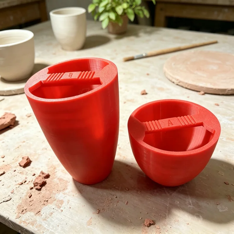 1pc-Pottery Tools and Molds; Ceramic Water Cups, Oval Shape, Available in Two Sizes A and B, Suitable for Home and DIY Projects.