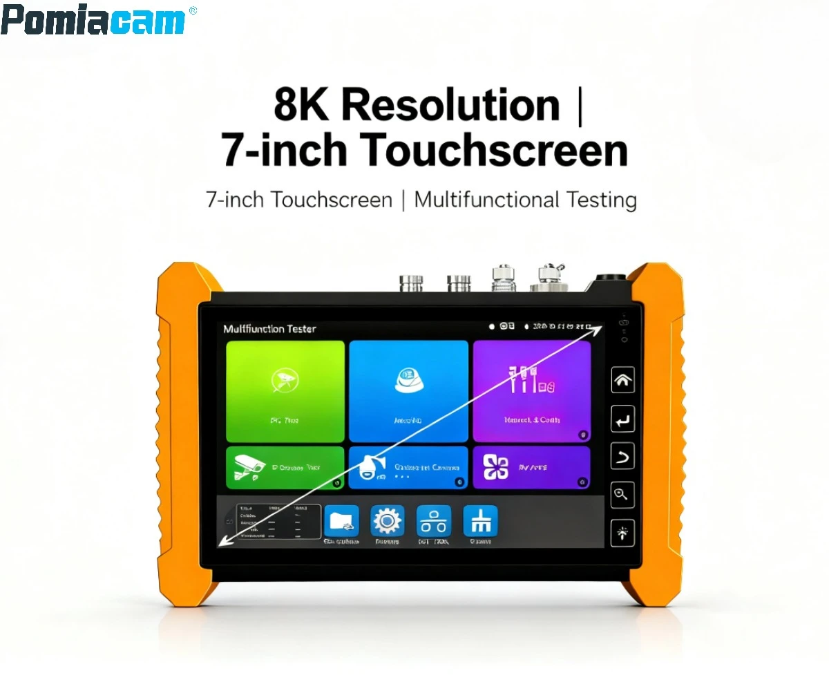 8K IP Camera Tester 7-inch Touchscreen CCTV Diagnostic Tool with PoE TDR OPM VFL WiFi Analyzer IPC-7600COVTADHS Plus