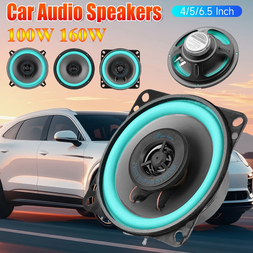 

4/5/6 дюймов автомобильные колонки 100/160 Вт HiFi коаксиальный сабвуфер универсальный автомобильный аудио музыка полнодиапазонный частотный автомобильный стереодинамик