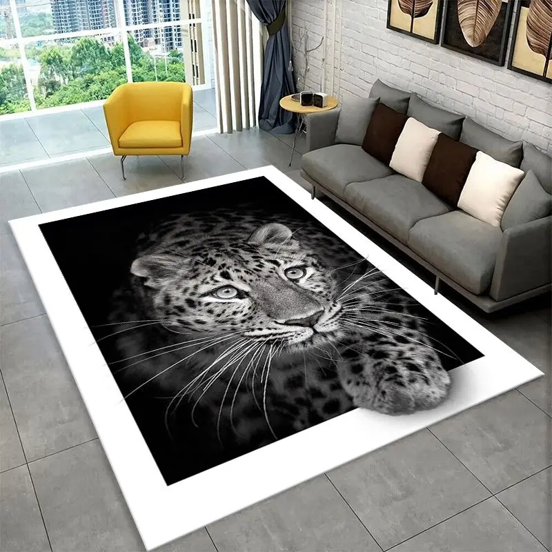 Fierce Leopard Cheetah Animal Beast Large Area Rug Non-slip Carpet for Bedroom Living Room Sofa Doormat Home Decor Floor Mat - view 6