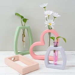 Stampo per vaso idroponico in stile nordico fai da te creativo geometrico vuoto provetta vaso di fiori artigianato in cemento regalo stampo per colata decorazioni per la casa