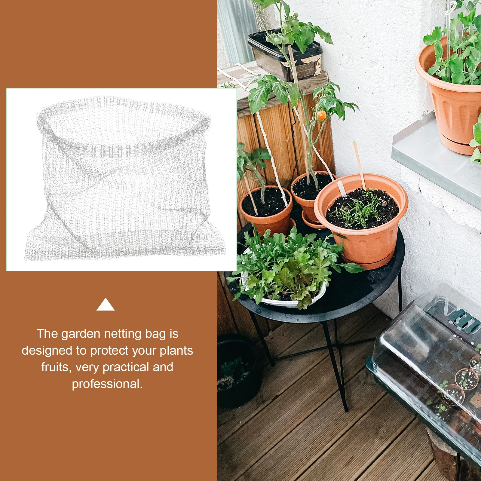 1 قطعة حقيبة شبكية واقية للنباتات في الهواء الطلق حديقة المعاوضة لشجرة الزهور الطيور الحشرات حاجز قوي شبكة من الاستانلس استيل حديقة