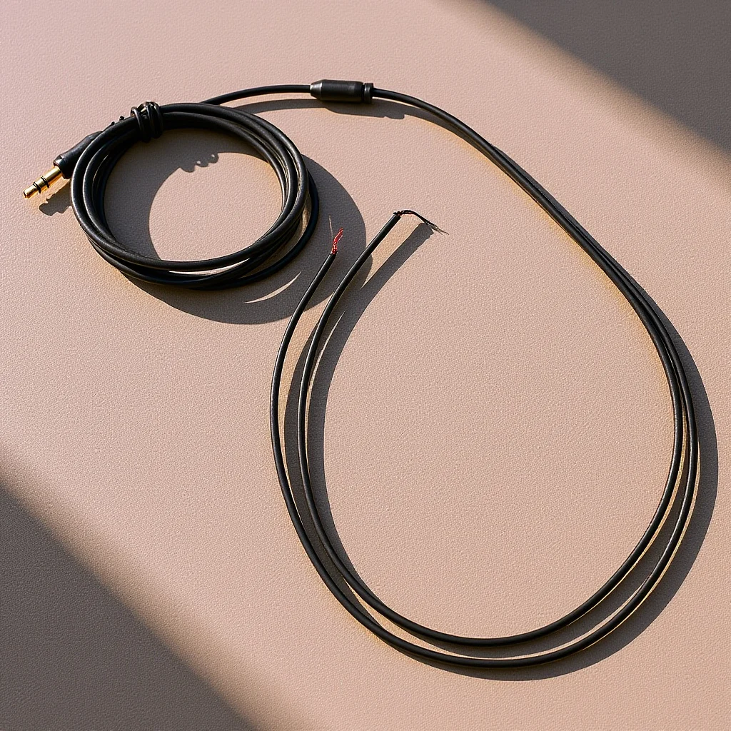 

1PC 1.5M Black TPE Sheathed Earphone Repair Cable Oxygen Free Copper 30 Core Upgrade Headset Replacement Line Audio Accessory