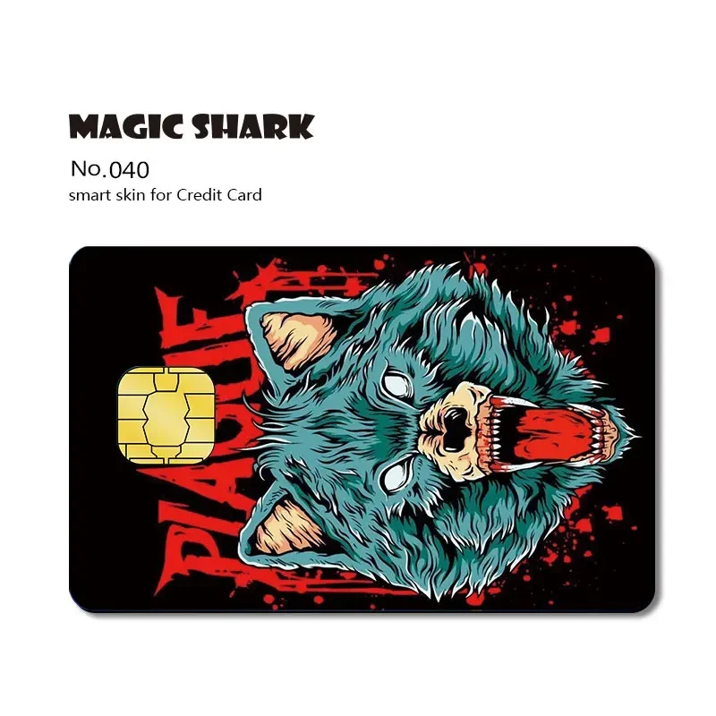 A+ Quality Dollar Cartoon Game Wolf Ultra Thin PVC No Fade Large Chip Credit Card Skin Sticker Film HT12