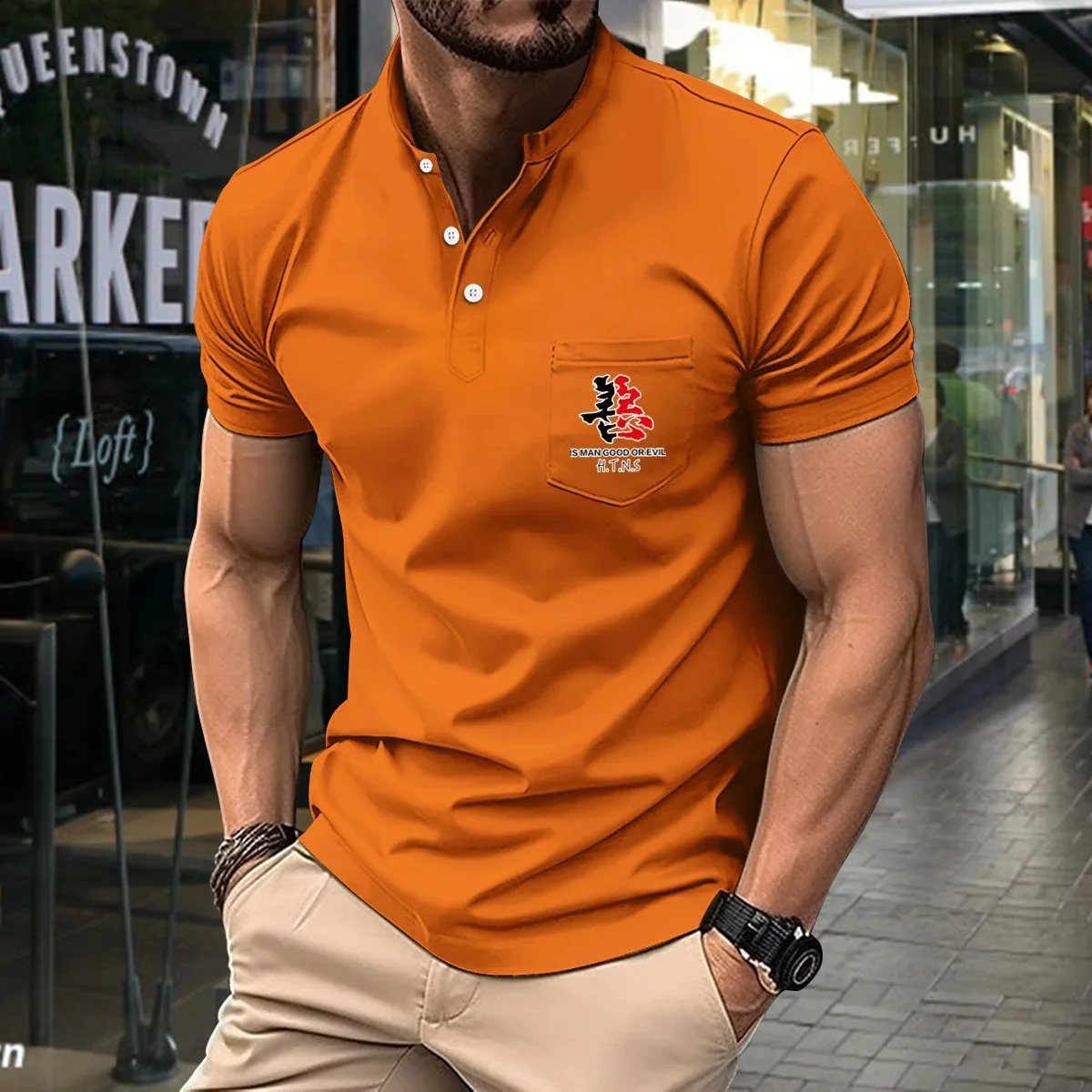 

Summer printed men's Polo shirt short sleeve T-shirt Casual fashion sweatshirt Summer lapel men's T-shirt