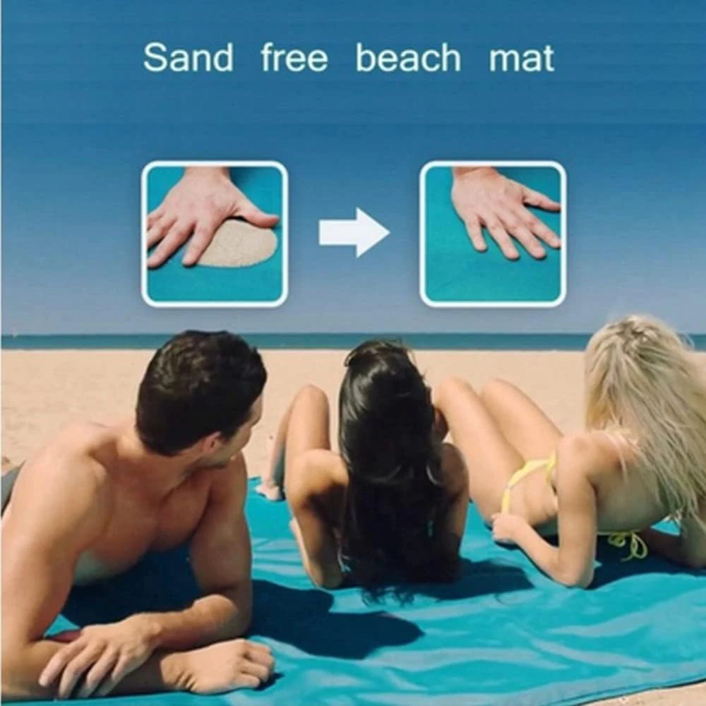 Sand Proof Blanket Sand Free Lightweight Compact Large Beach Towel Mat Fast Dry Waterproof Easy Clean Ultra Portable Blanket