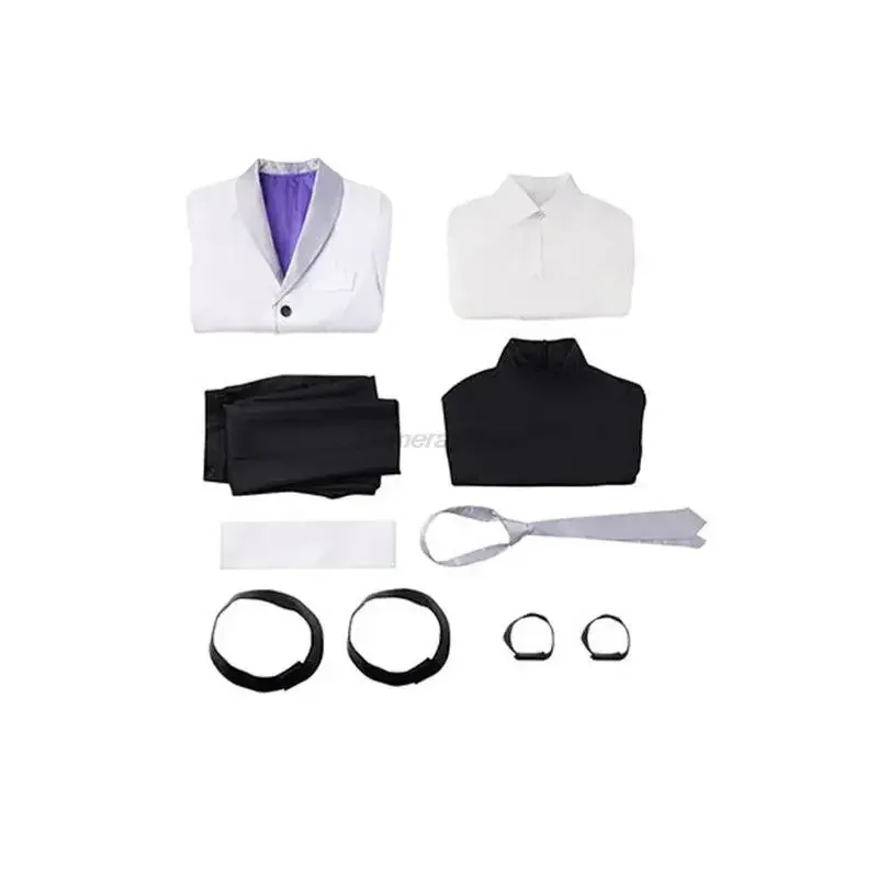 Anime Uniform Bungou Stray Dogs 4th Season Sigma Cosplay Costume Suit With Tie Halloween Christmas Party Outfit For Men Women