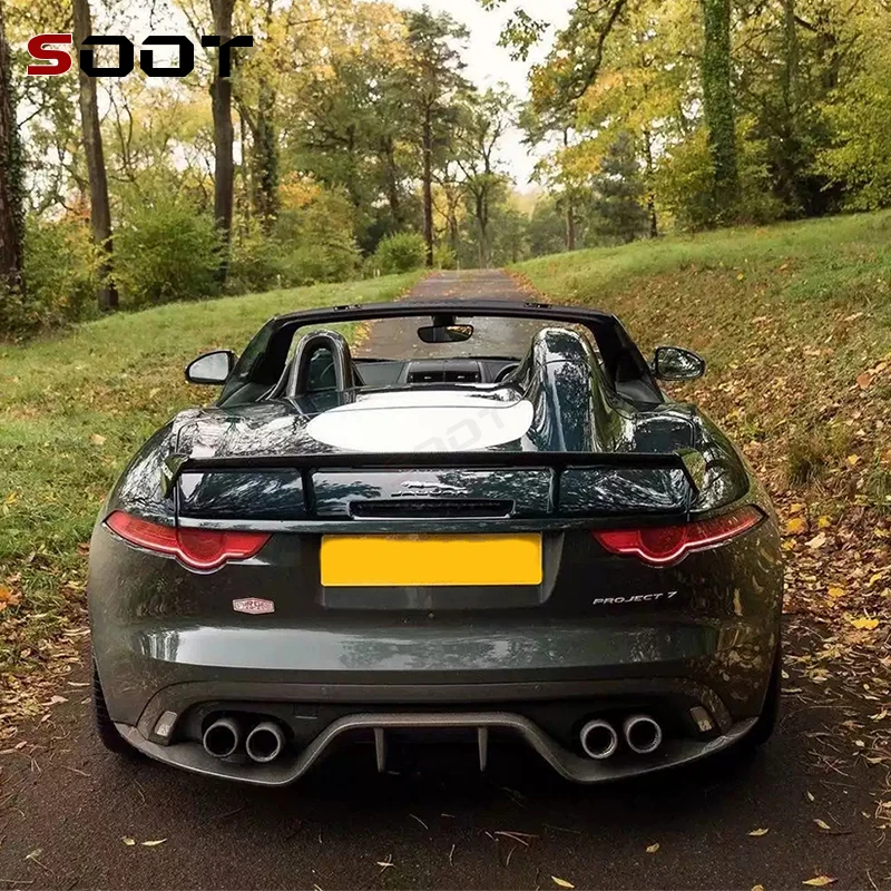 

Carbon Fiber Rear Lip For Jaguar F-TYPE Diffuser Rear bumper diffuser Back Bumper Spoiler Upgrade Car Auto Parts