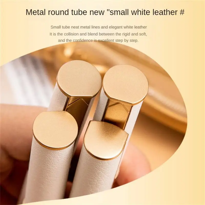 6 Colors MKING PRETTY Small White Thin Tube Lipstick White Tube Gilded Sheepskin Waterproof Non-stick Cup Lipsticks Makeup