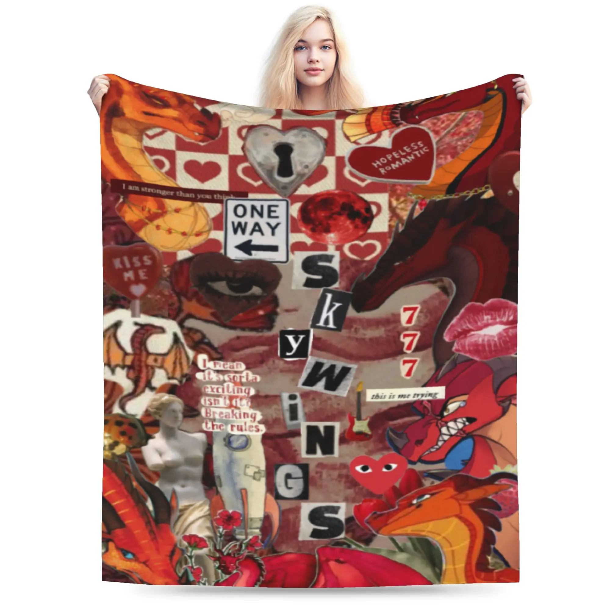 New Arrival Wing Of Fire dragon Blankets Ultra-Soft Velvet  Cozy Throw Blankets Machine Washable