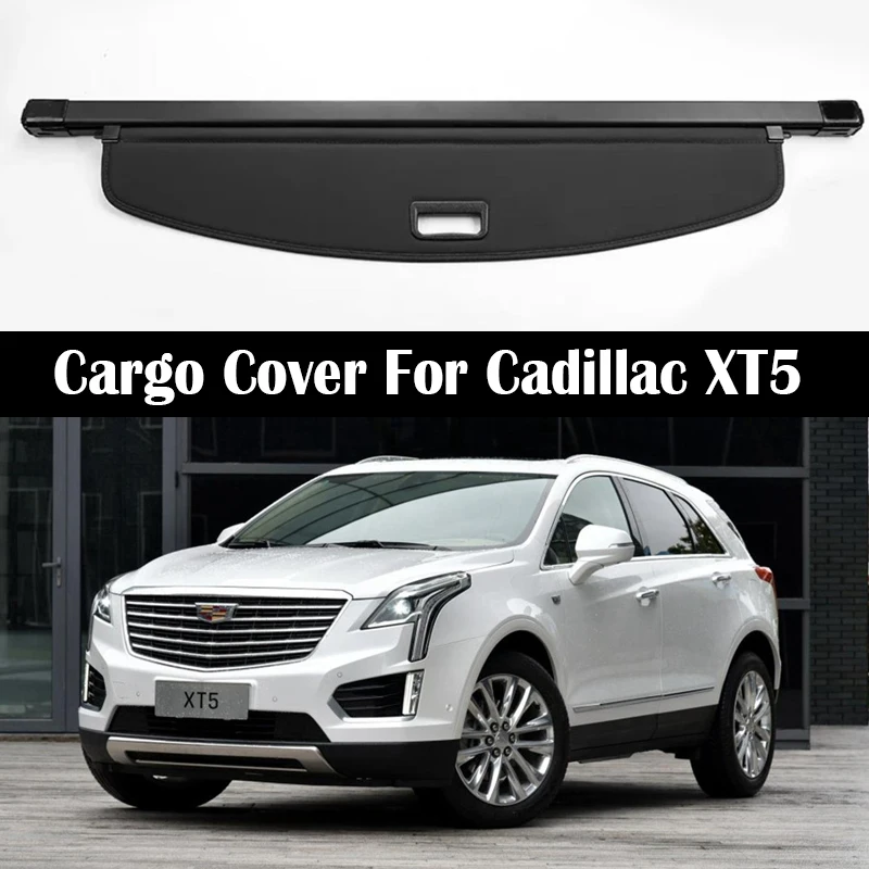 

Rear Trunk Cargo Cover For Cadillac XT5 2020-2024 Shield Shade Curtain Partition Board Privacy Blinds Security Accessories