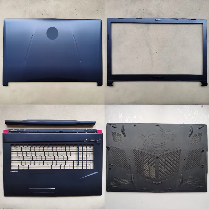 tampa traseira lcd para laptop moldura frontal apoio de palmeira caixa inferior dobradica novo para msi gl73 gp73 ms17c1 17c5 17c7 17c6 01
