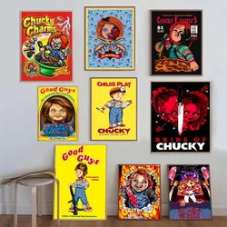 Classic Chucky Horror Movie Whitepaper Poster Waterproof Paper Sticker Coffee House Bar Aesthetic Art Wall Painting
