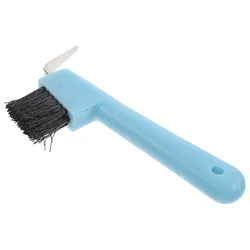Horse Hoof Care Tools Cleaning Accessory Hair Brush Horseshoe Pick with Bits Western Iron