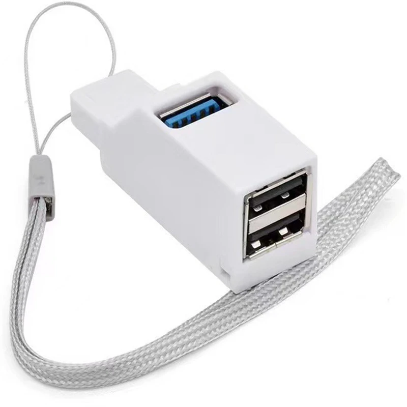 Portable Multi-Interface Hub Splitter USB3.0 High-Speed Hub White