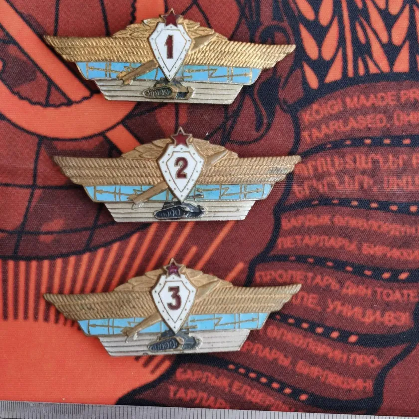 

3 шт. Советский Союз, солдатские навыки, уровень 1, 2, 3, значок СССР, красная, пять звезд, медная медаль чести, оригинальный продукт, коллекционные предметы