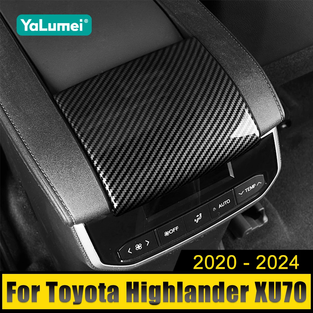 

For Toyota Highlander XU70 Kluger 2020 2021 2022 2023 2024 Hybrid ABS Car Central Control Armrest Box Trim Armrest Box Cover