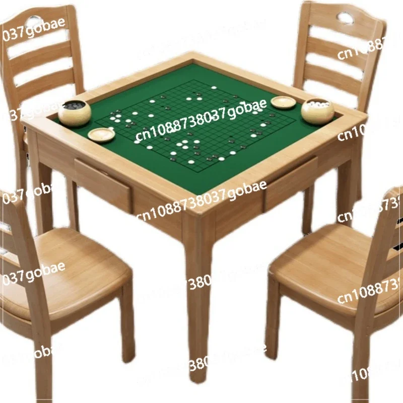 LMM Dual-Use Simple Hand Rub Mahjong Table Household Chess Table