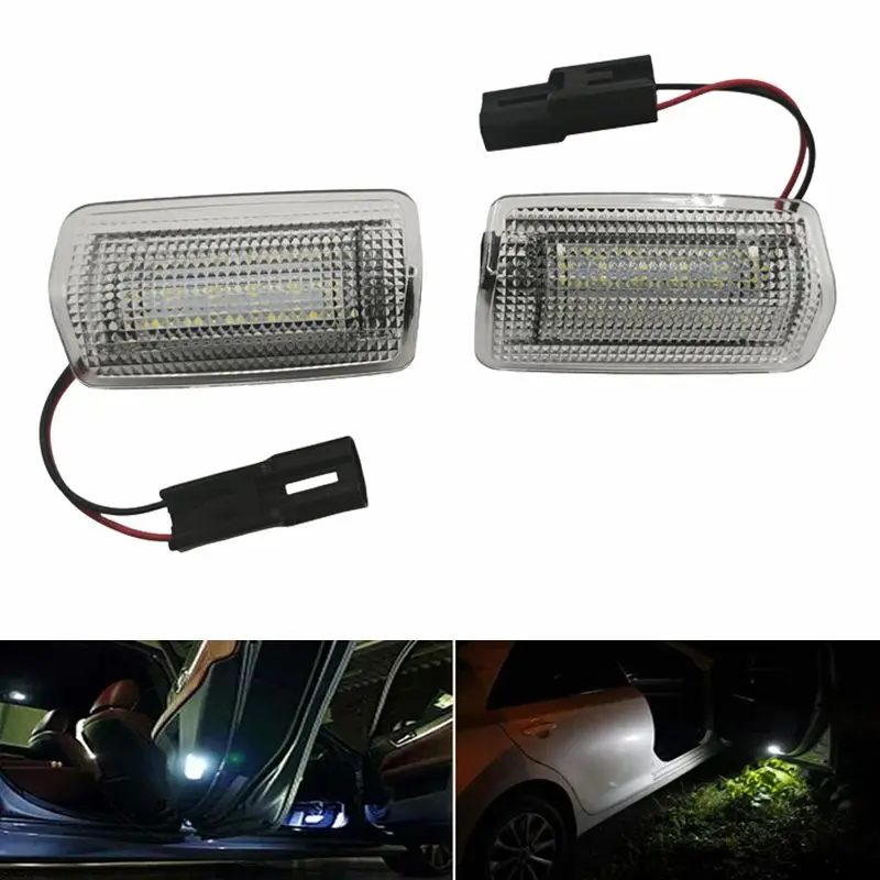 

2X Car LED Door Courtesy Light for Toyota Camry Sienna Avalon Tundra Venza Highlander/Sequoia 4Runner Mirai Prius V Plug-IN 86
