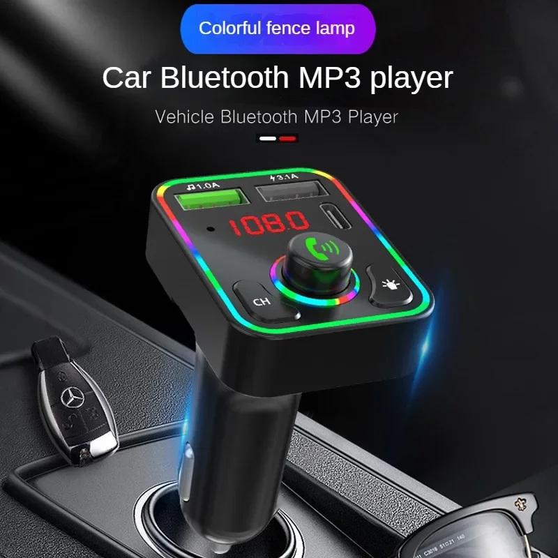 Car Mp3 Bluetooth Player U Disk Music Pd Charger Fast Charge Hands-Free Call Receiver FM Transmitter