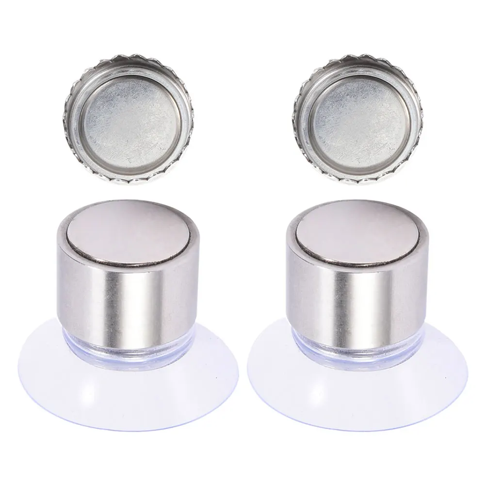 

2 Sets of Creative Magnetic Soap Holders Bathroom Wall Hanging Soap Holders Suction Cup Rack Silver Magnetic Soap Holder