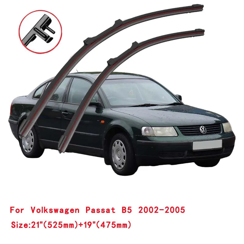 For VW Volkswagen Passat Sedan B5 3B5 3B6 1997 2000 2001 2002 2003 2004 2005 Car Brushes Double Rubber Windshield Wiper Blades